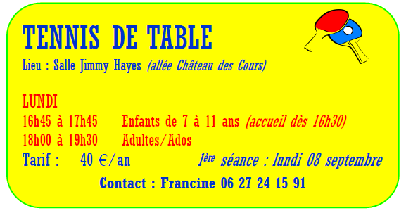 Tennis de table